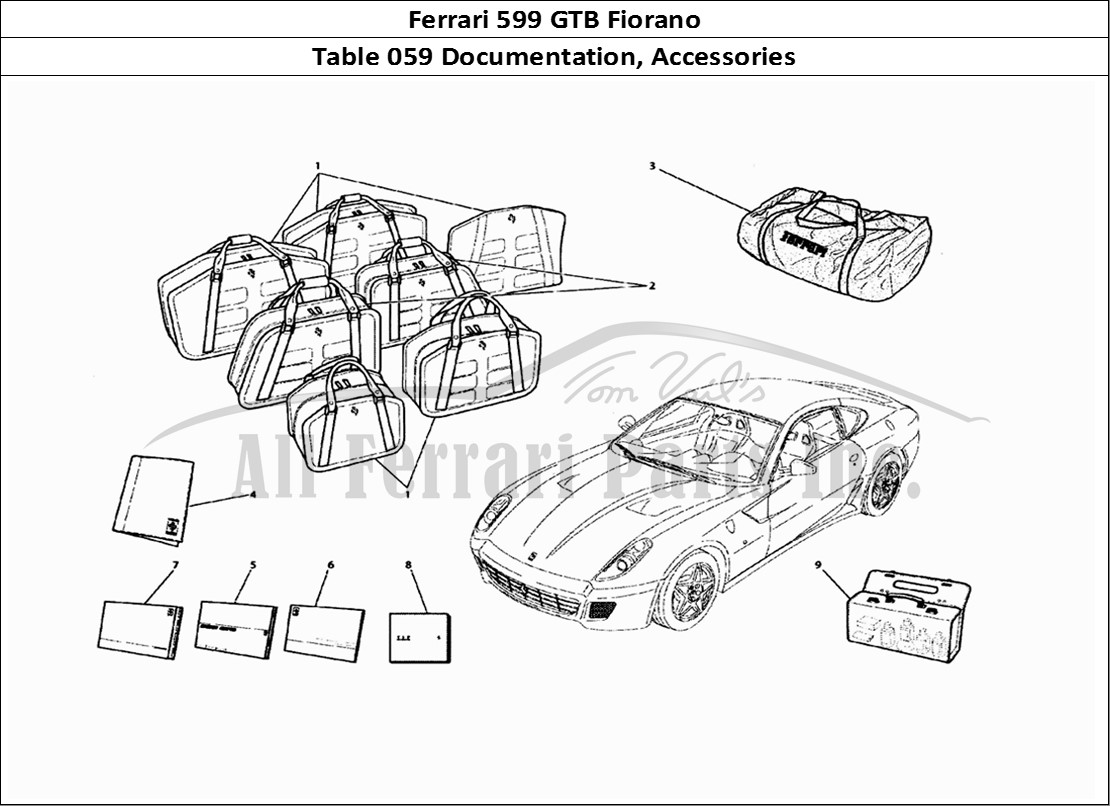 Ferrari Parts Ferrari 599 GTB Fiorano Page 059 Documentation And Accesso