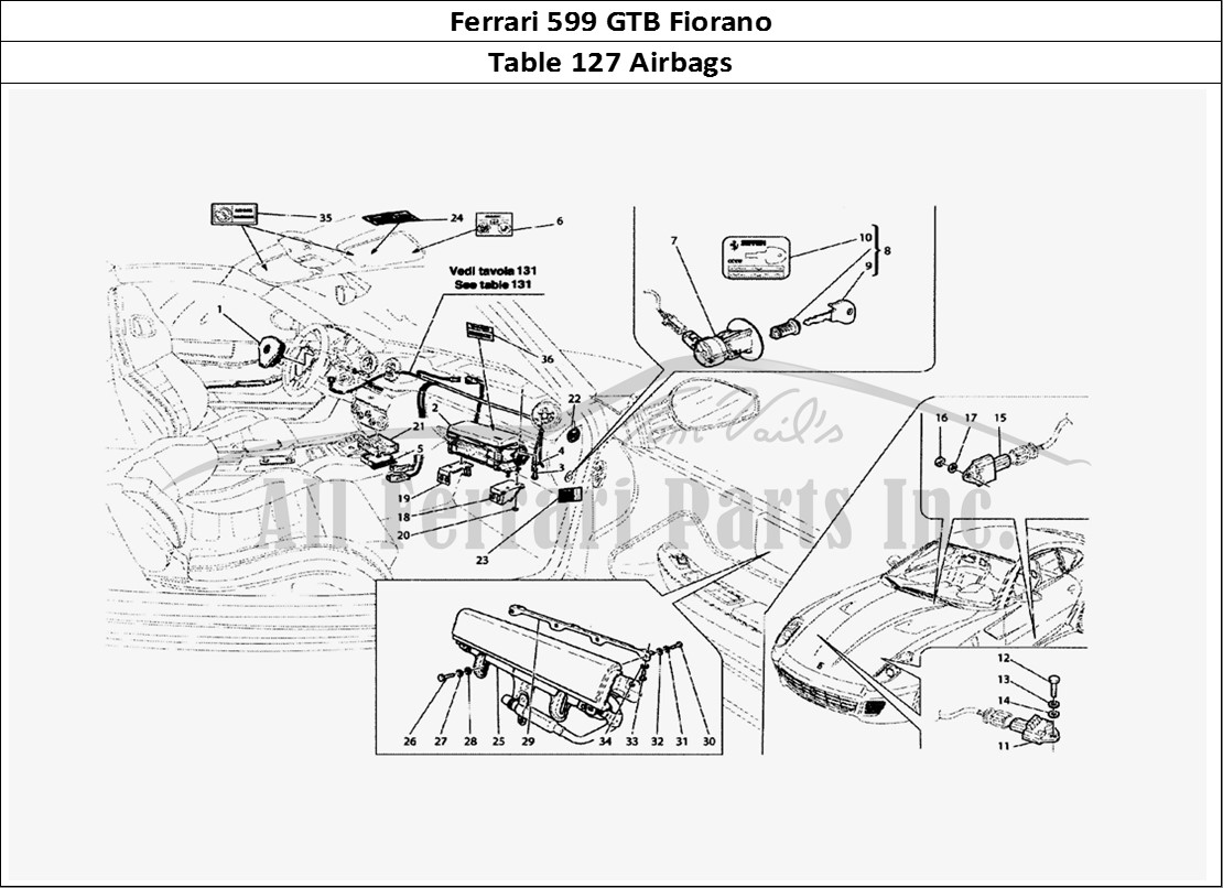 Ferrari Parts Ferrari 599 GTB Fiorano Page 127 Air-Bags