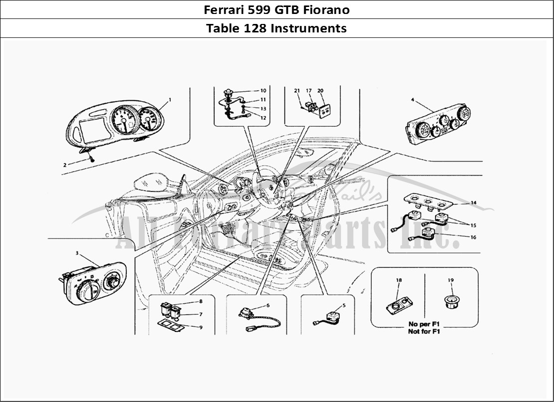 Ferrari Parts Ferrari 599 GTB Fiorano Page 128 Instruments