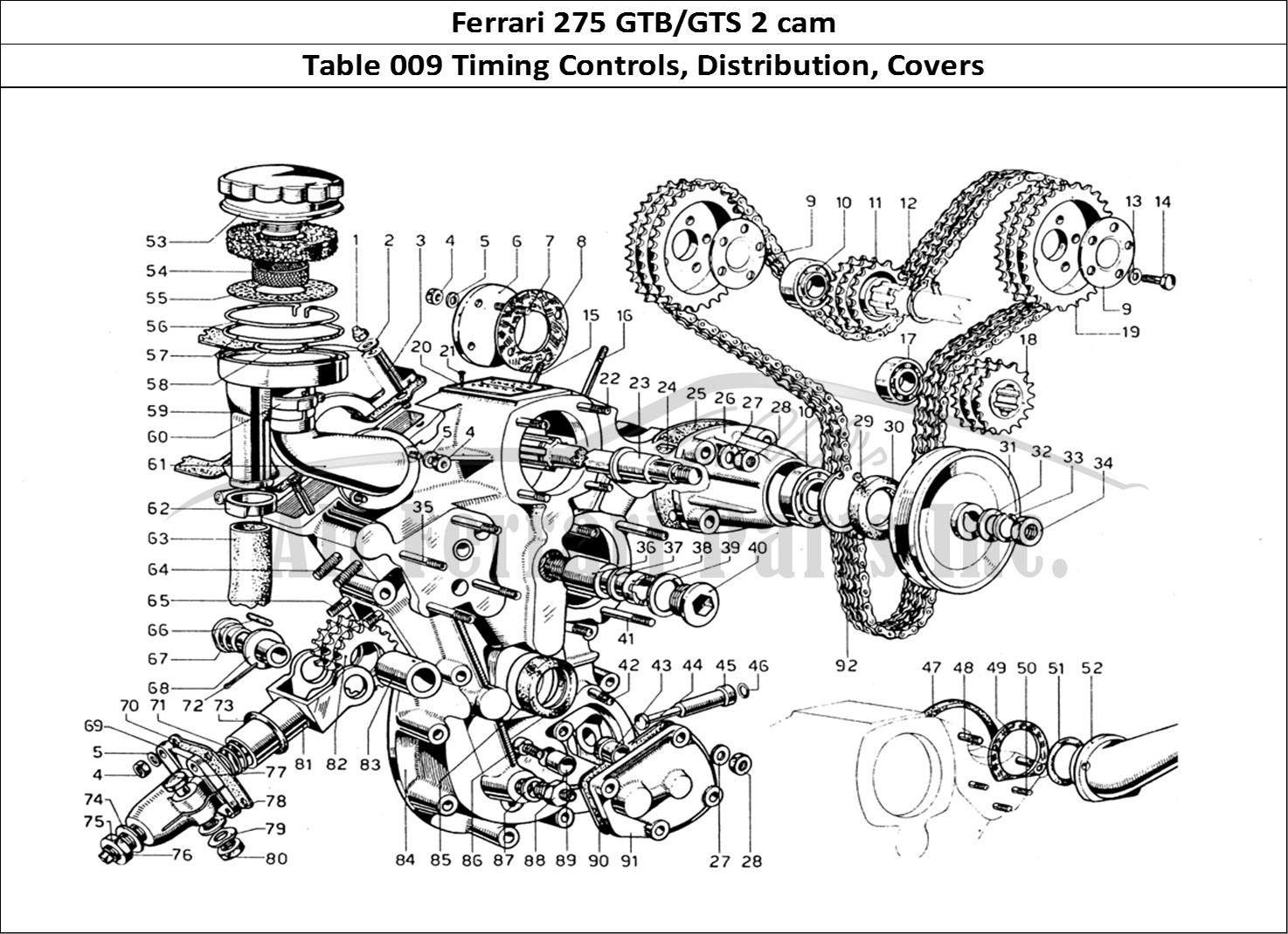 Ferrari Parts Ferrari 275 GTB/GTS 2 cam Page 009 Distribution