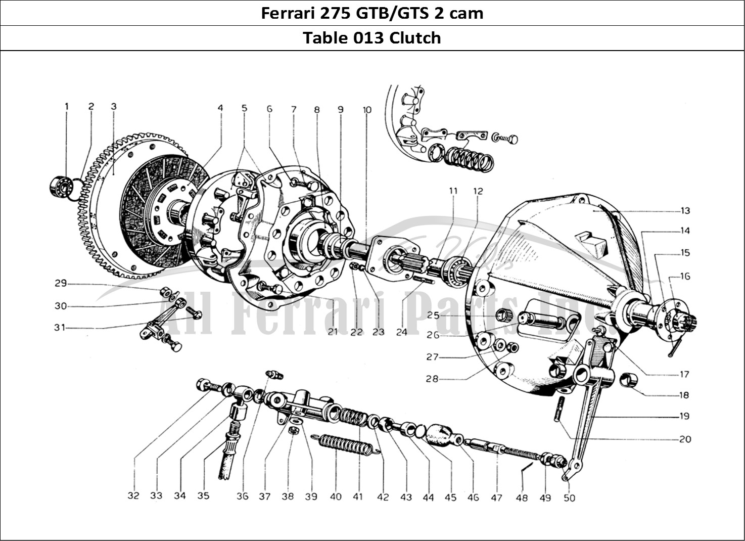 Ferrari Parts Ferrari 275 GTB/GTS 2 cam Page 013 Clutch