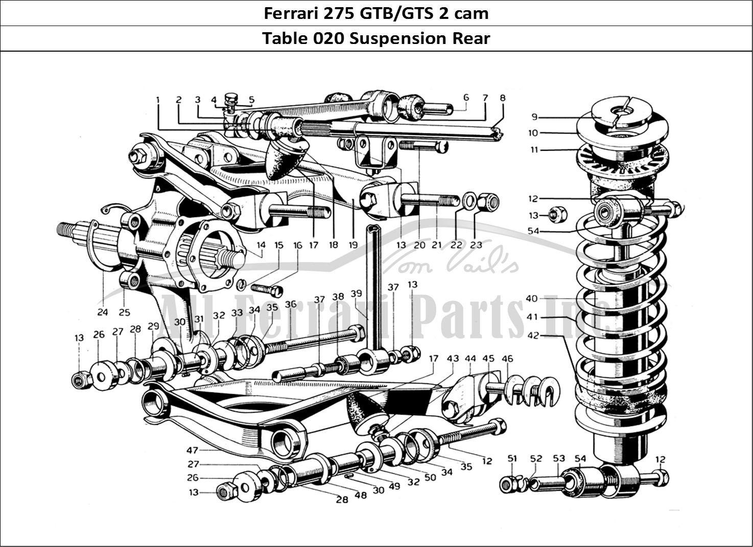 Ferrari Parts Ferrari 275 GTB/GTS 2 cam Page 020 Rear Suspension