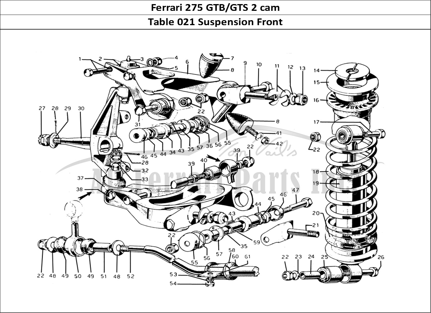 Ferrari Parts Ferrari 275 GTB/GTS 2 cam Page 021 Front Suspension