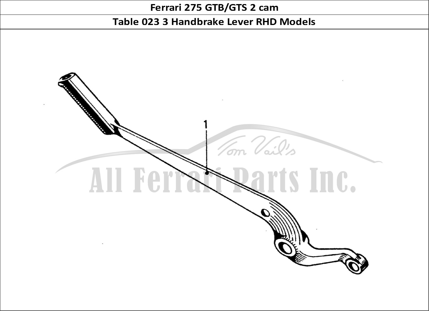 Ferrari Parts Ferrari 275 GTB/GTS 2 cam Page 023 Brake System- Right hand