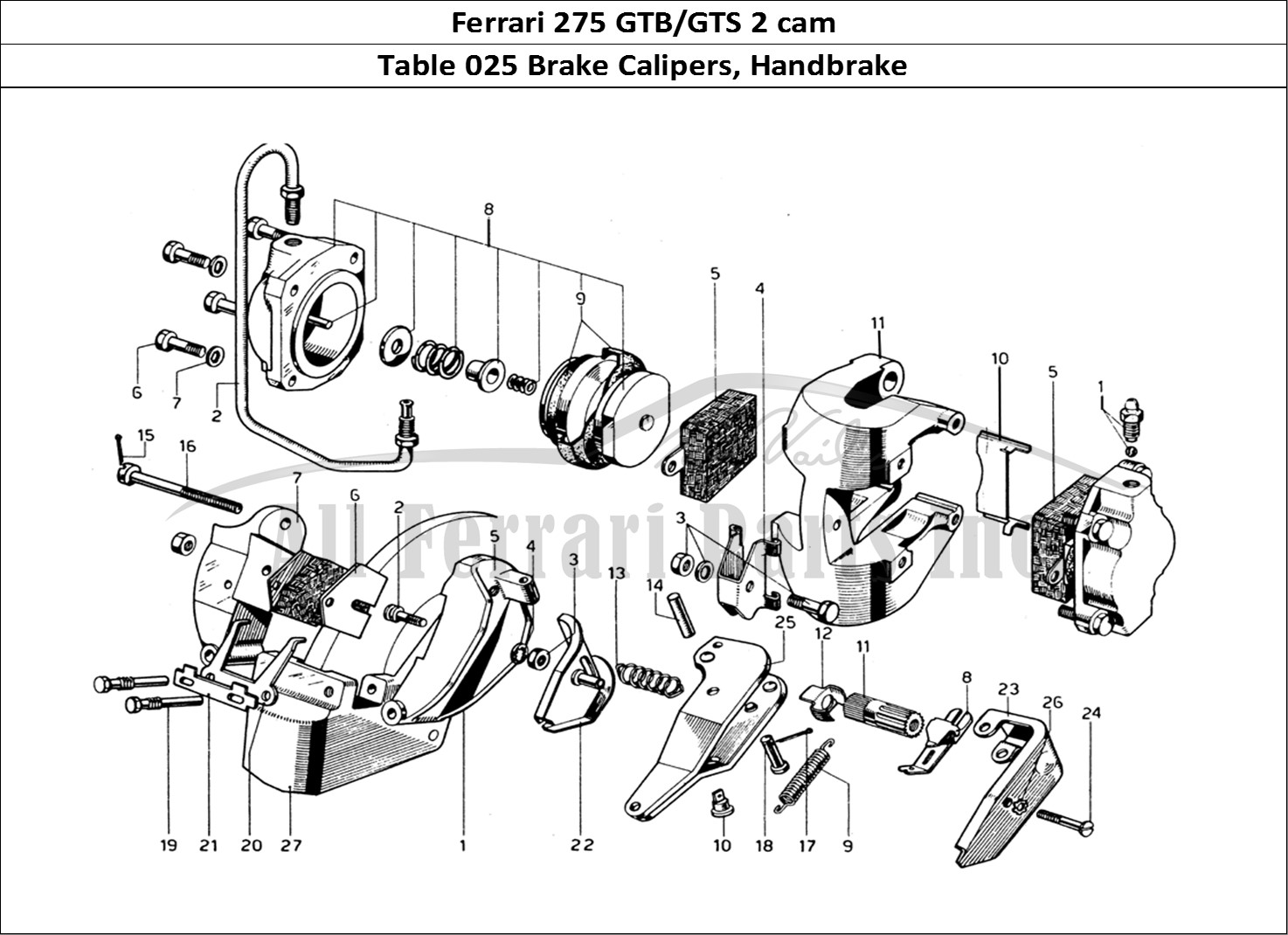 Ferrari Parts Ferrari 275 GTB/GTS 2 cam Page 025 Front - Rear Brake Calipe