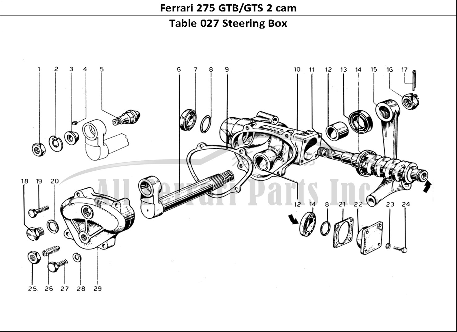 Ferrari Parts Ferrari 275 GTB/GTS 2 cam Page 027 Steering Box