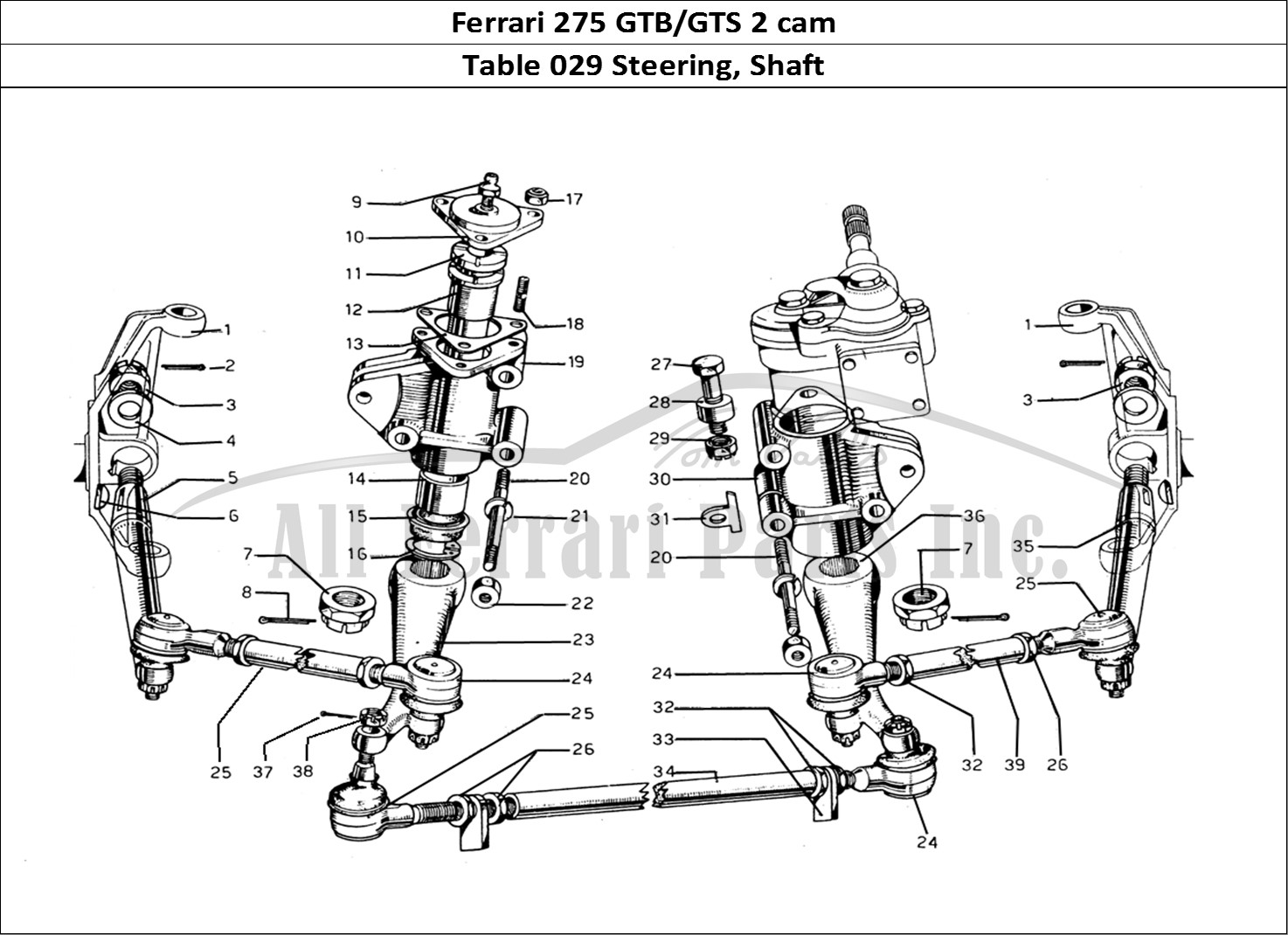 Ferrari Parts Ferrari 275 GTB/GTS 2 cam Page 029 Steering & Shaft