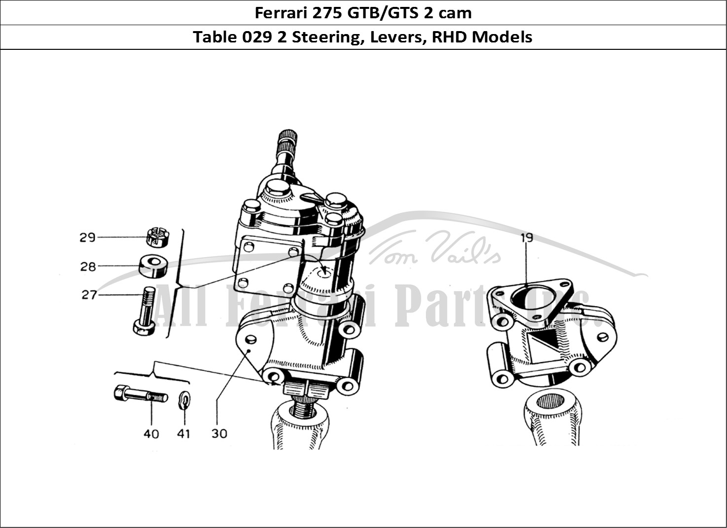 Ferrari Parts Ferrari 275 GTB/GTS 2 cam Page 029 Steering & Levers - Right