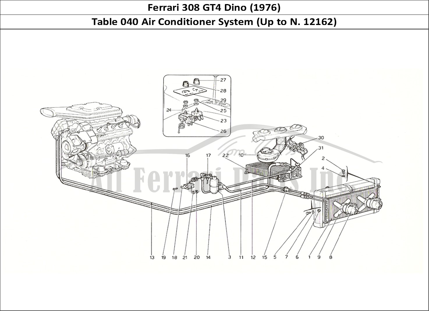 Ferrari Parts Ferrari 308 GT4 Dino (1976) Page 040 Air conditioning system (