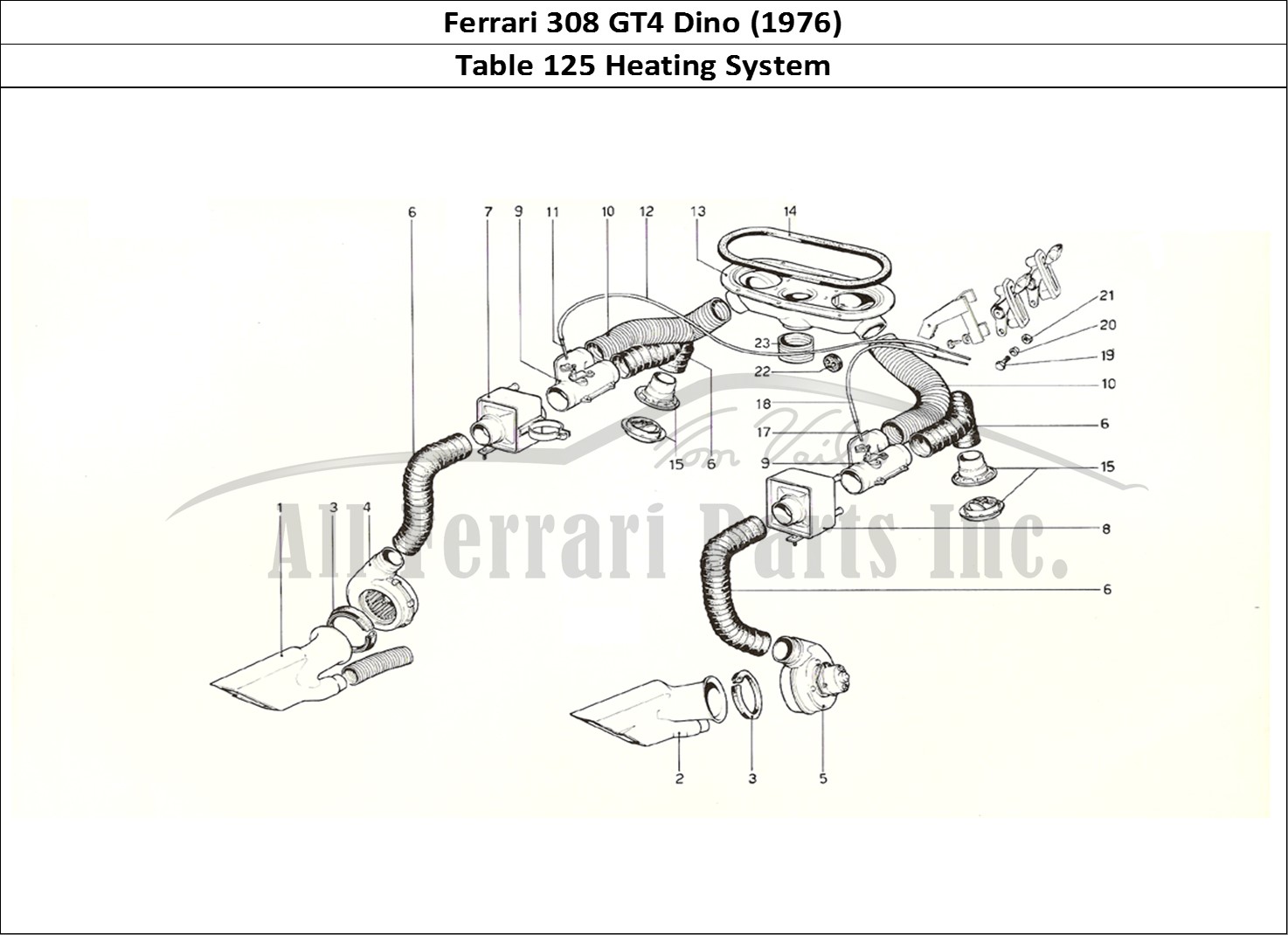 Ferrari Parts Ferrari 308 GT4 Dino (1976) Page 125 Heating system