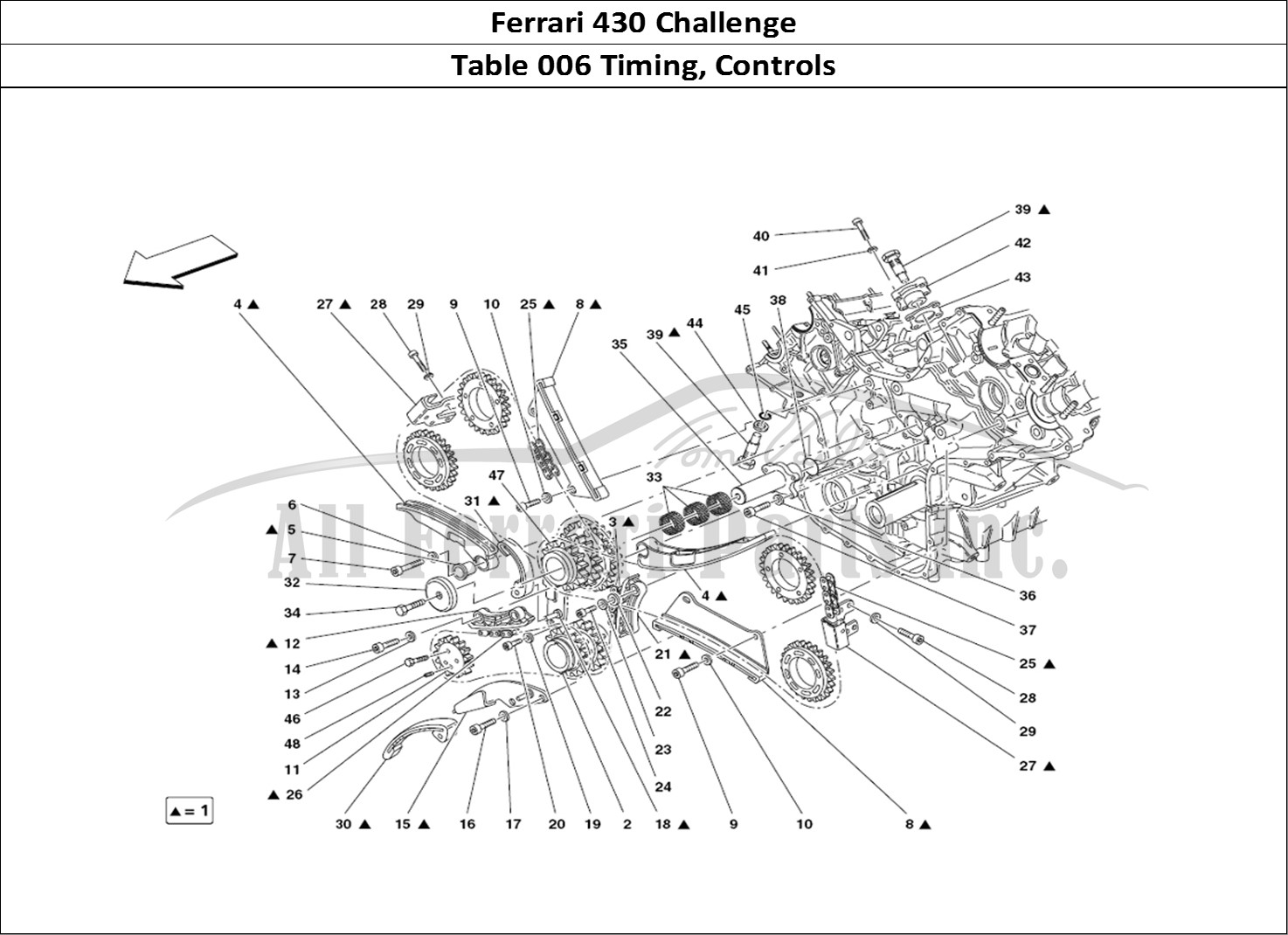 Ferrari Parts Ferrari 430 Challenge (2006) Page 006 Timing - Controls