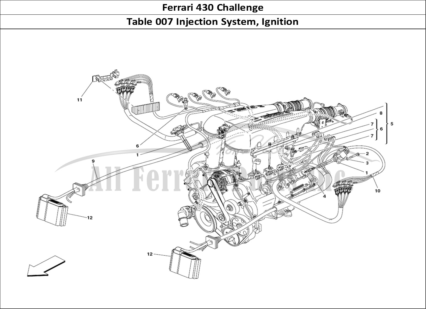 Ferrari Parts Ferrari 430 Challenge (2006) Page 007 Injection Device - igniti