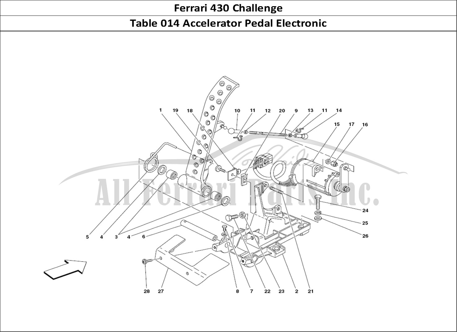 Ferrari Parts Ferrari 430 Challenge (2006) Page 014 Electronic Accelerator Pe