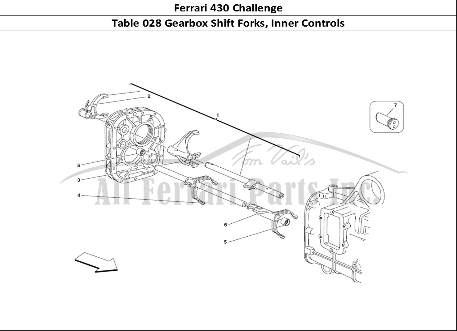 Ferrari Parts Ferrari 430 Challenge (2006) Page 028 Inside Gearbox Controls
