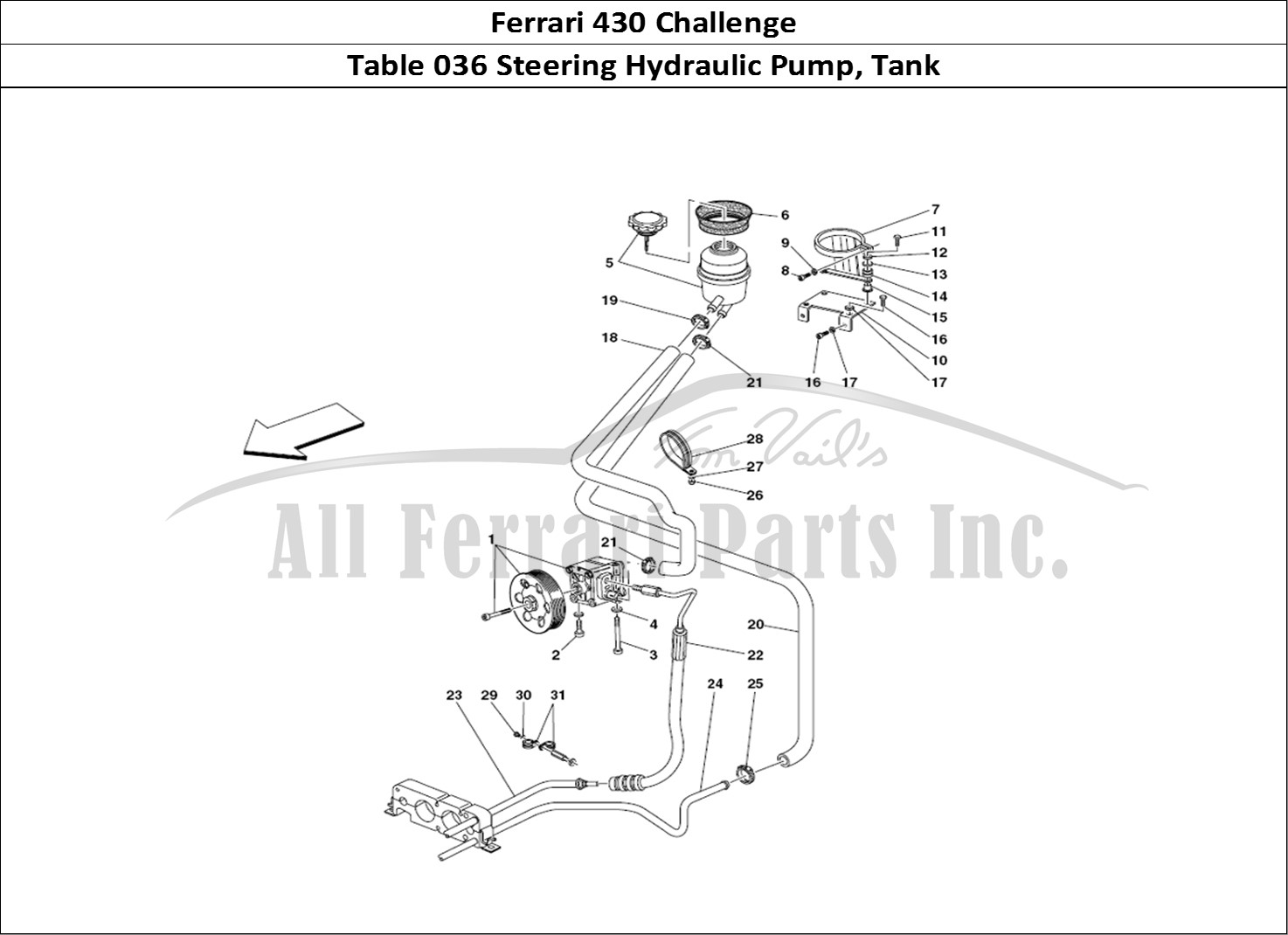 Ferrari Parts Ferrari 430 Challenge (2006) Page 036 Hydraulic Steering Pump a