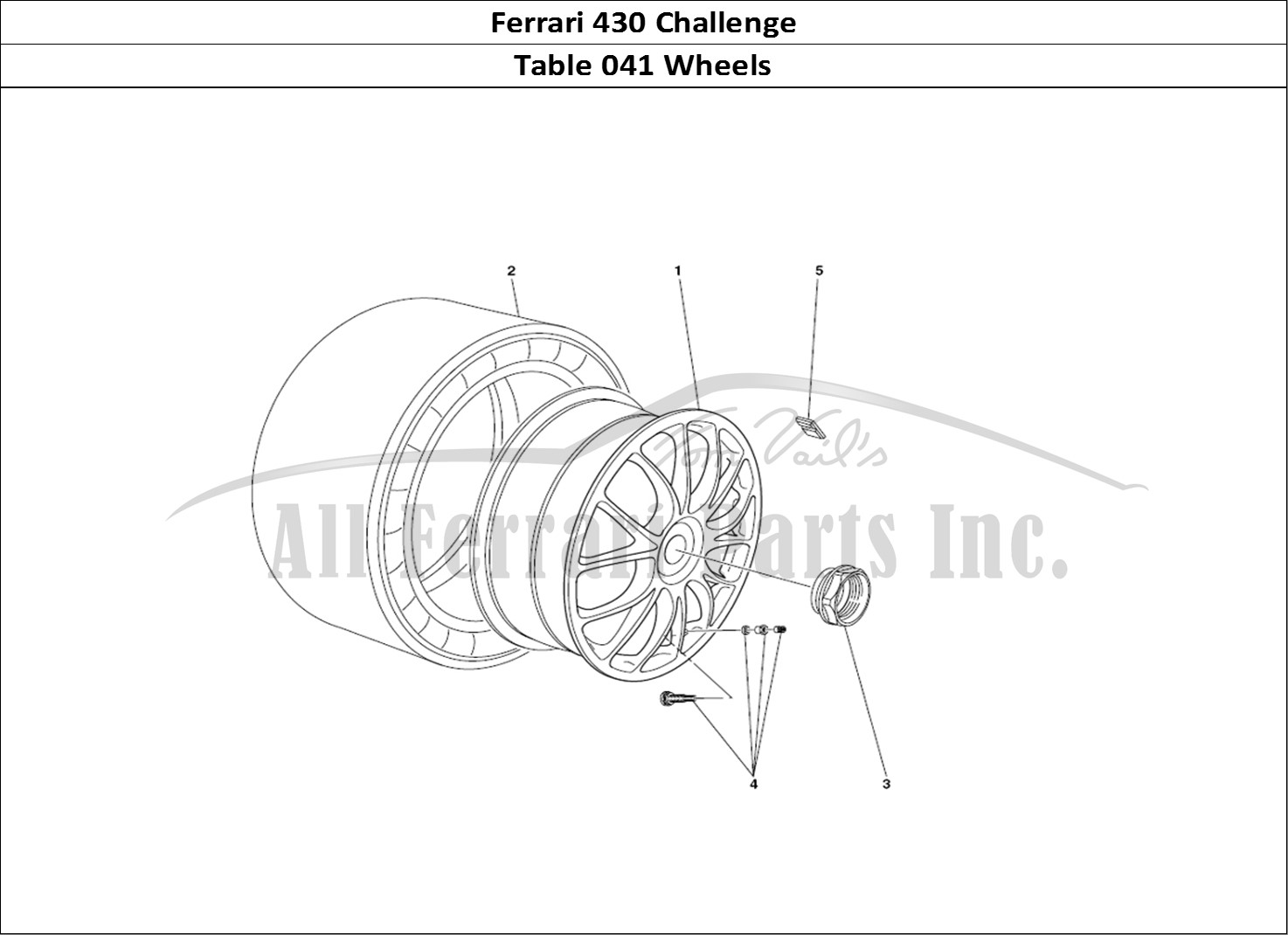Ferrari Parts Ferrari 430 Challenge (2006) Page 041 Wheels