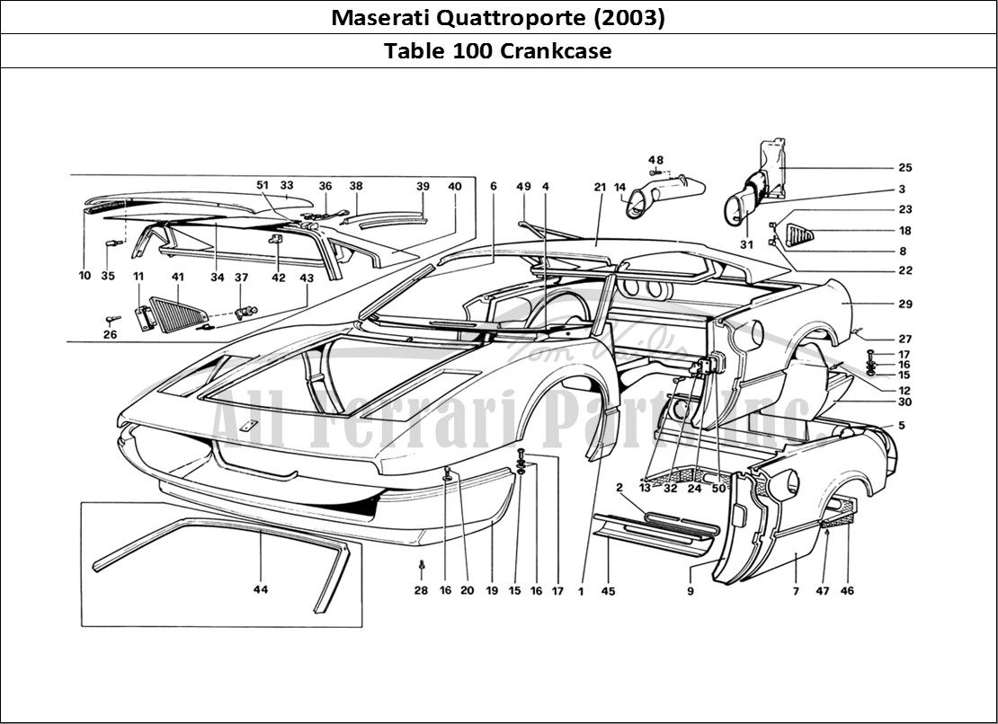 Ferrari Parts Maserati QTP. (2003) Page 100 Crankcase