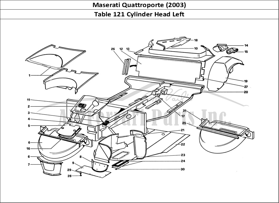 Ferrari Parts Maserati QTP. (2003) Page 121 LH Cylinder Head