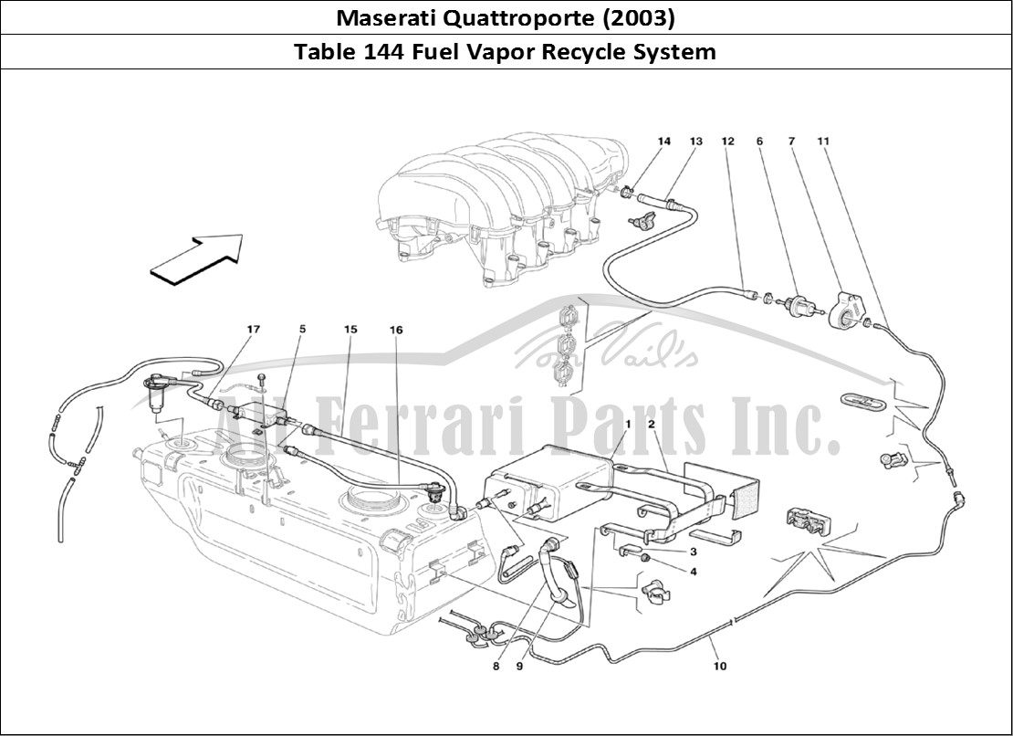 Ferrari Parts Maserati QTP. (2003) Page 144 Fuel Vapors Recycle Syste