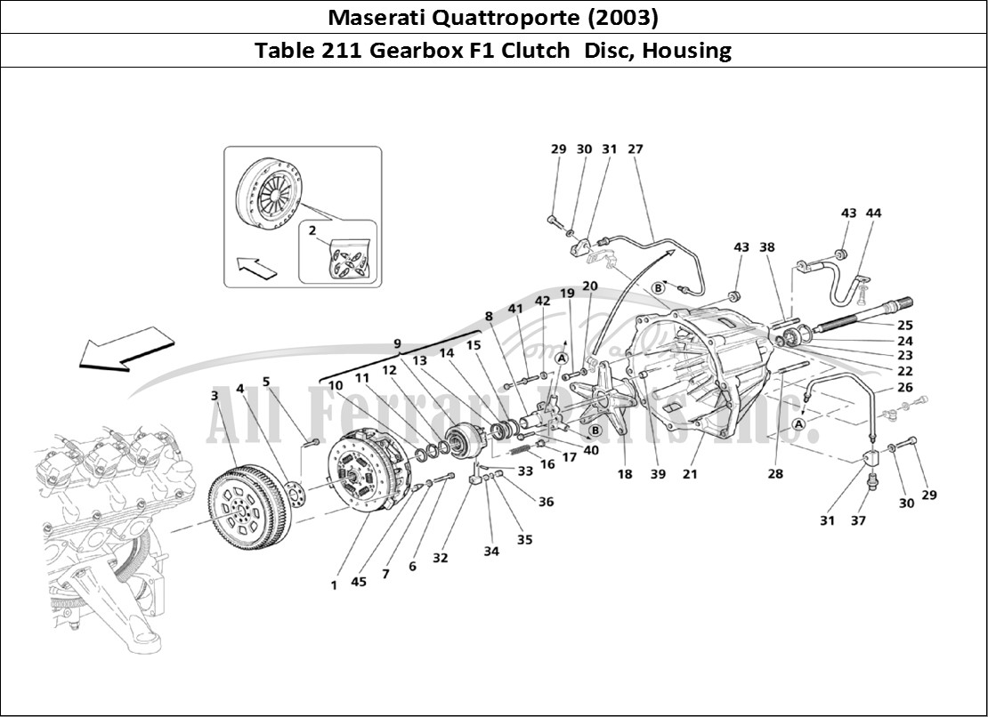 Ferrari Parts Maserati QTP. (2003) Page 211 Clutch Disc & Housing for
