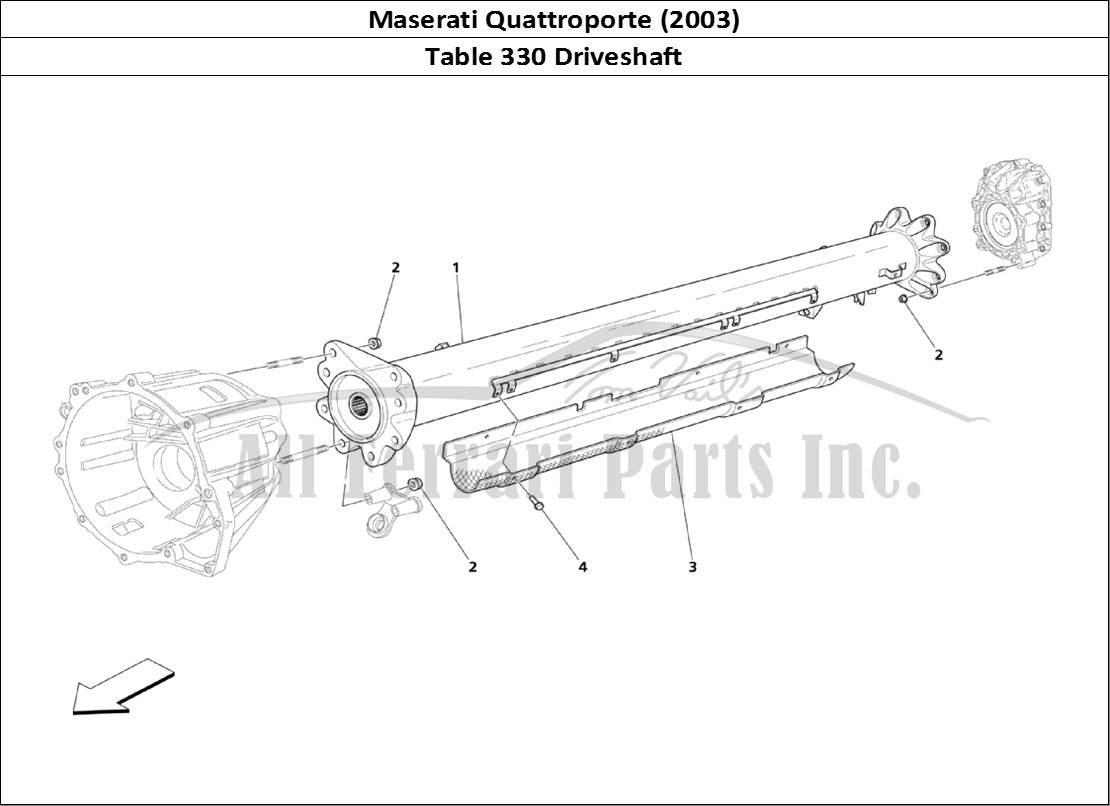 Ferrari Parts Maserati QTP. (2003) Page 330 Transmission Tube