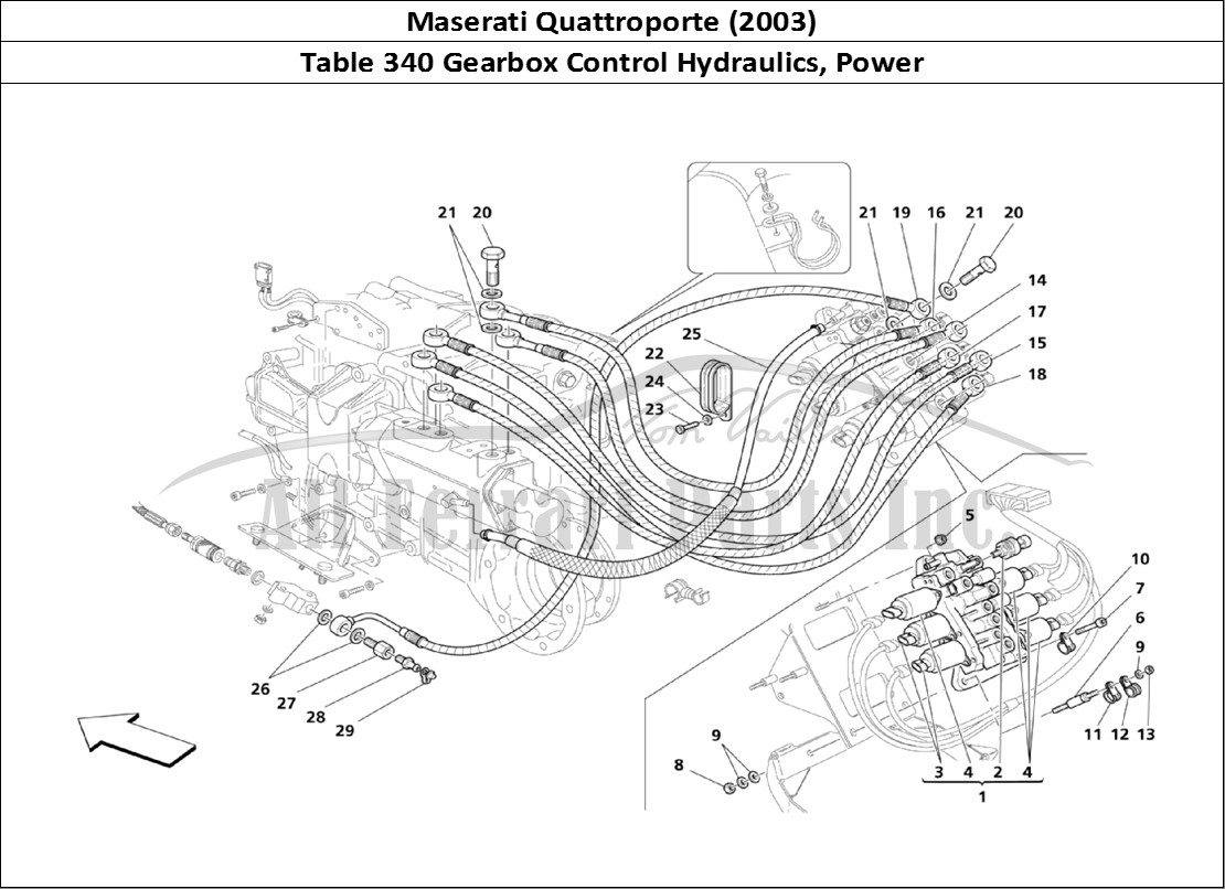 Ferrari Parts Maserati QTP. (2003) Page 340 Gearbox Control Hydraulic