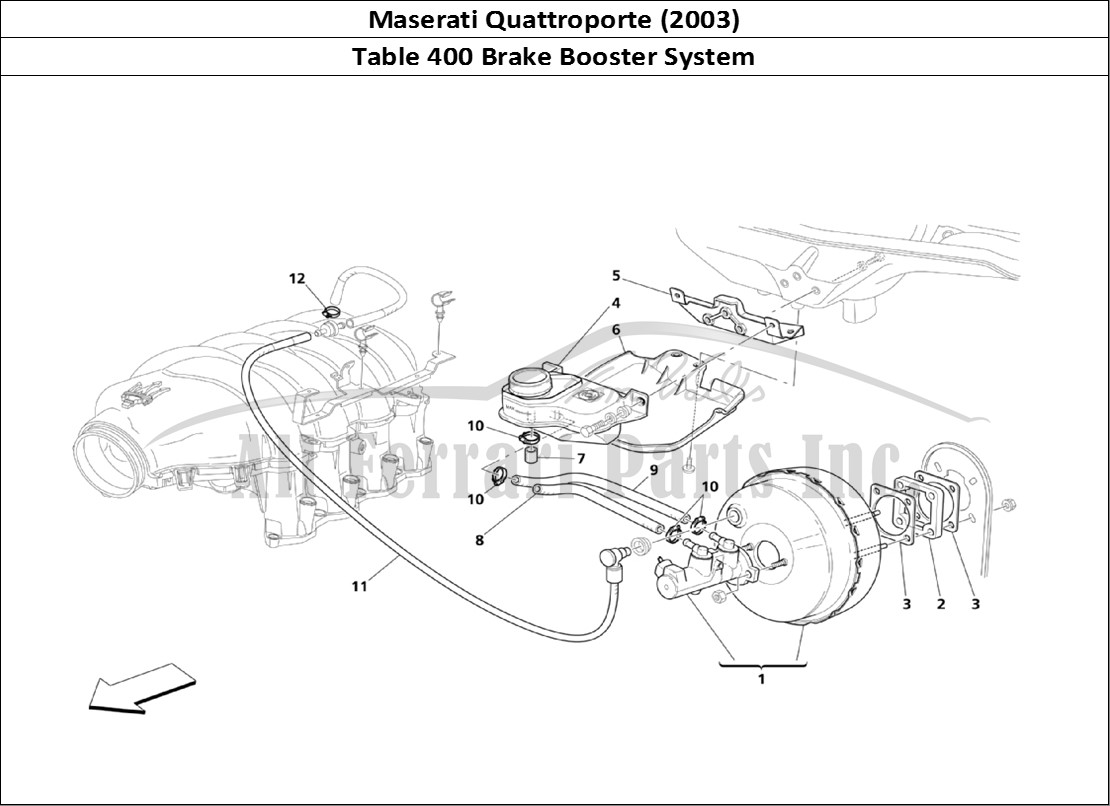 Ferrari Parts Maserati QTP. (2003) Page 400 Brake Booster System