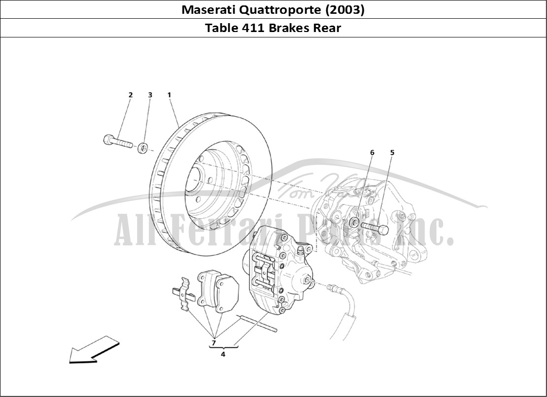 Ferrari Parts Maserati QTP. (2003) Page 411 Rear Wheels Braking Parts