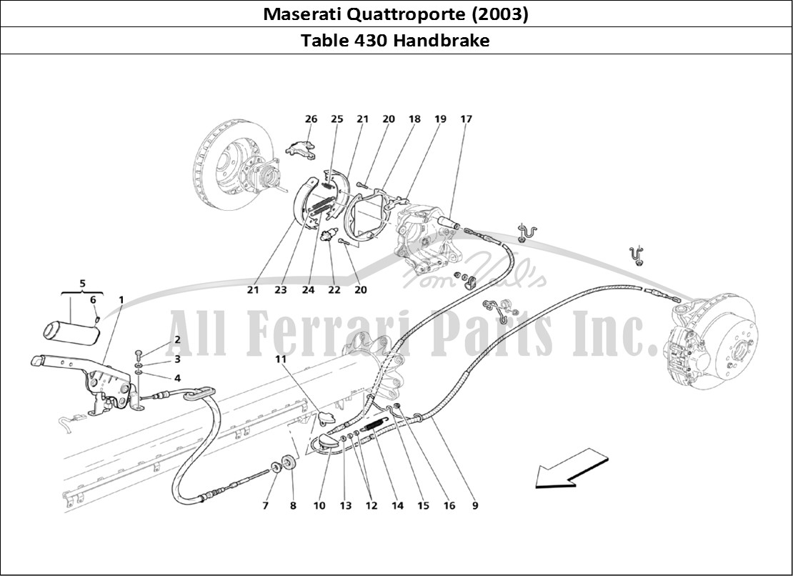 Ferrari Parts Maserati QTP. (2003) Page 430 Hand-Brake Control