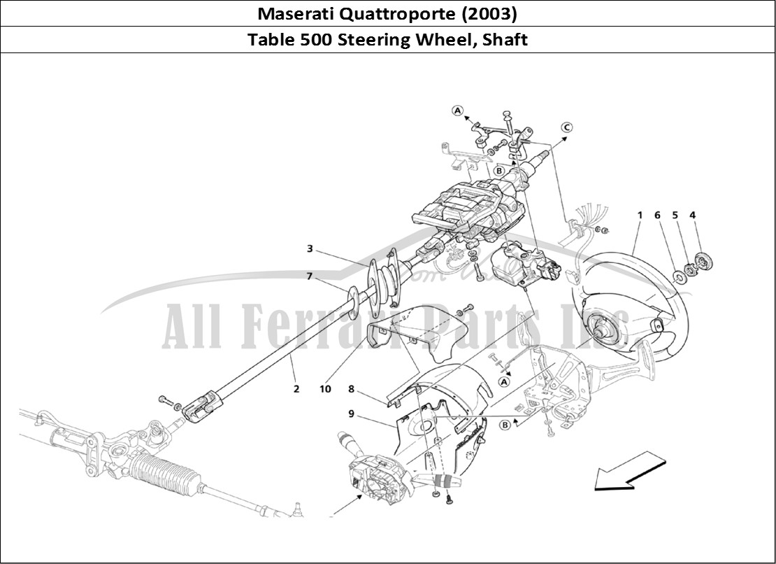 Ferrari Parts Maserati QTP. (2003) Page 500 Shaft And Steering Wheel