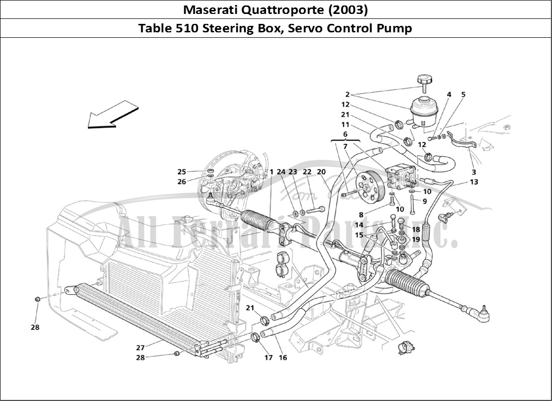 Ferrari Parts Maserati QTP. (2003) Page 510 Steering Box & Servo-Cont
