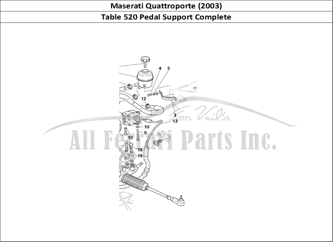 Ferrari Parts Maserati QTP. (2003) Page 520 Complete Pedal Support