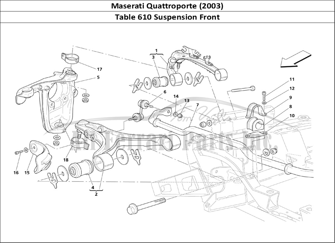 Ferrari Parts Maserati QTP. (2003) Page 610 Front Suspension