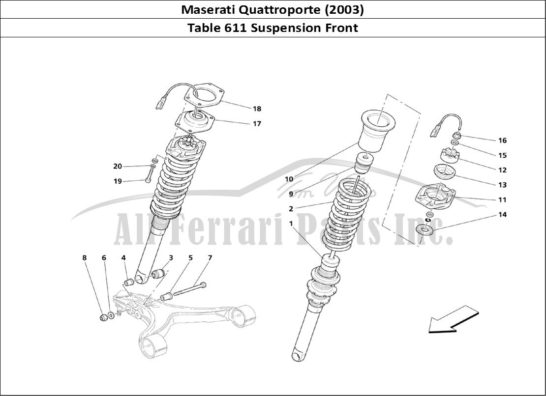 Ferrari Parts Maserati QTP. (2003) Page 611 Front Suspension Parts