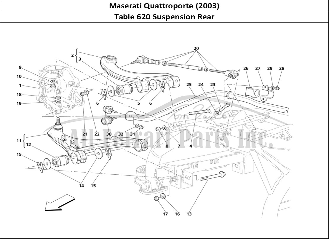 Ferrari Parts Maserati QTP. (2003) Page 620 Rear Suspensions