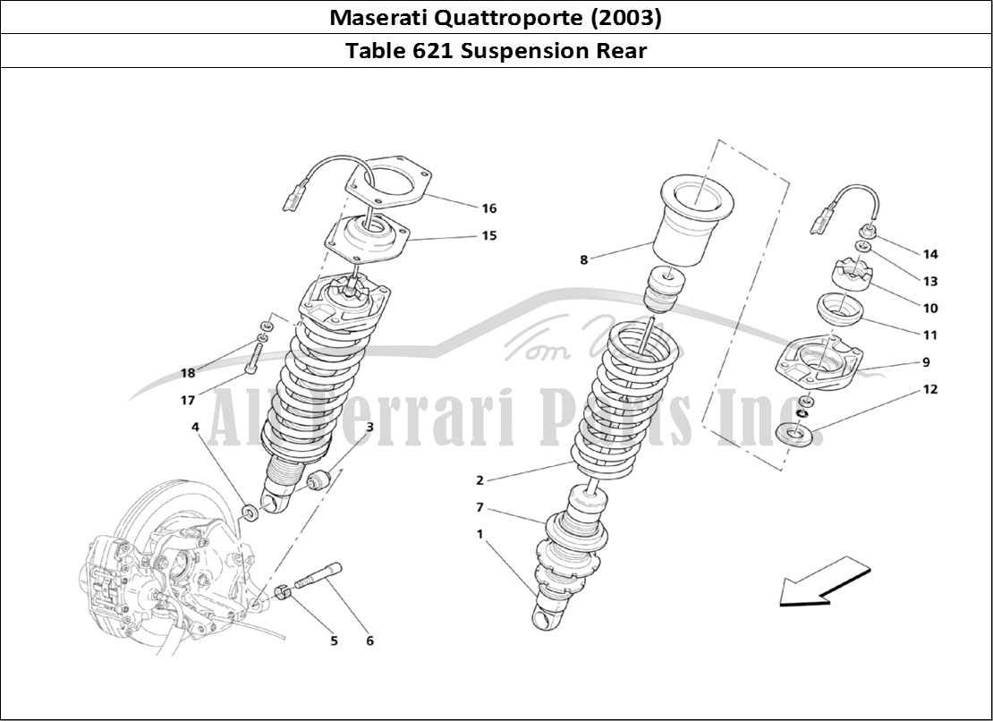 Ferrari Parts Maserati QTP. (2003) Page 621 Rear Suspension Parts