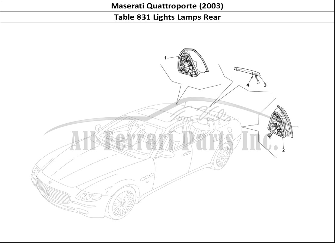 Ferrari Parts Maserati QTP. (2003) Page 831 Rear Lights