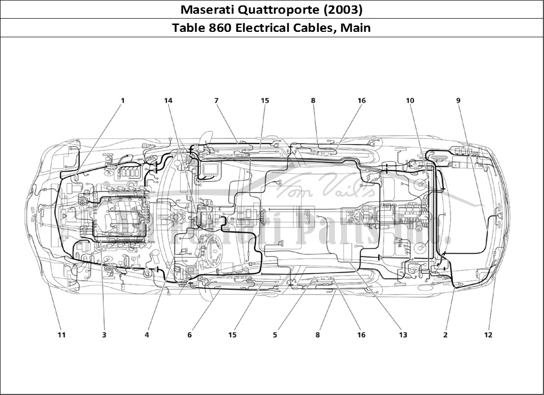 Ferrari Parts Maserati QTP. (2003) Page 860 Main Cables