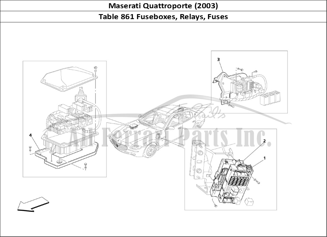 Ferrari Parts Maserati QTP. (2003) Page 861 Relays, Fuses And Cases