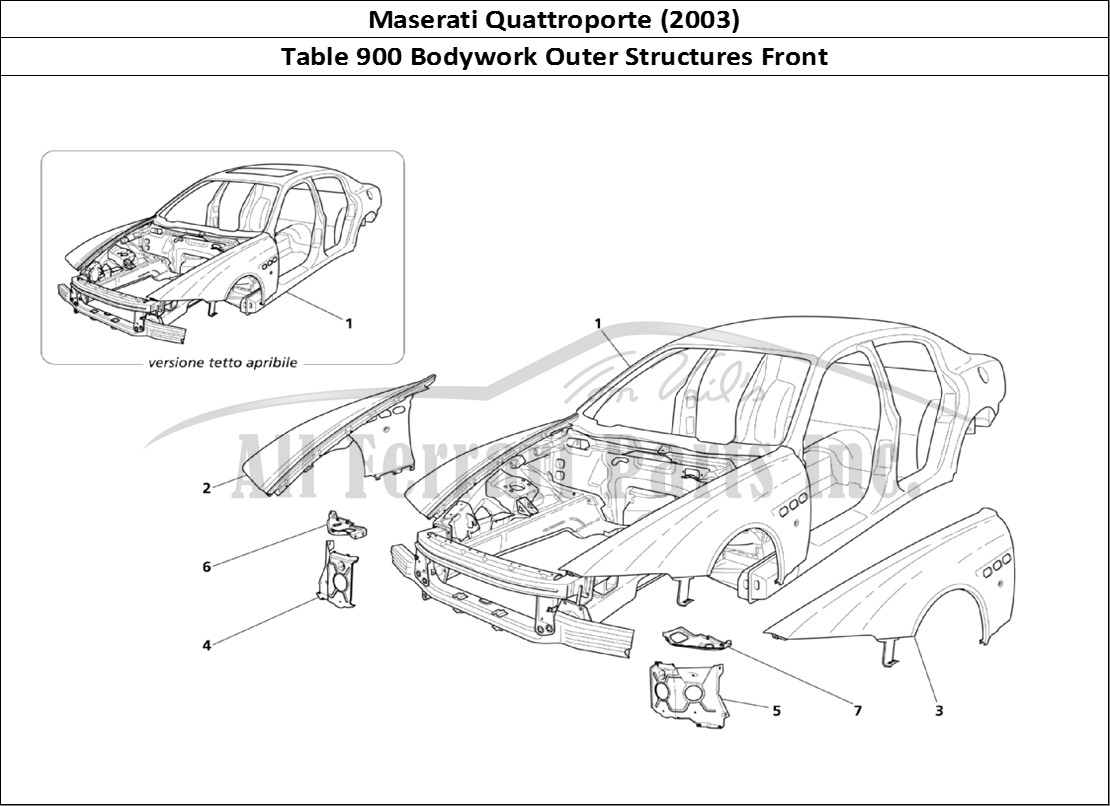 Ferrari Parts Maserati QTP. (2003) Page 900 Front Outer Structures An