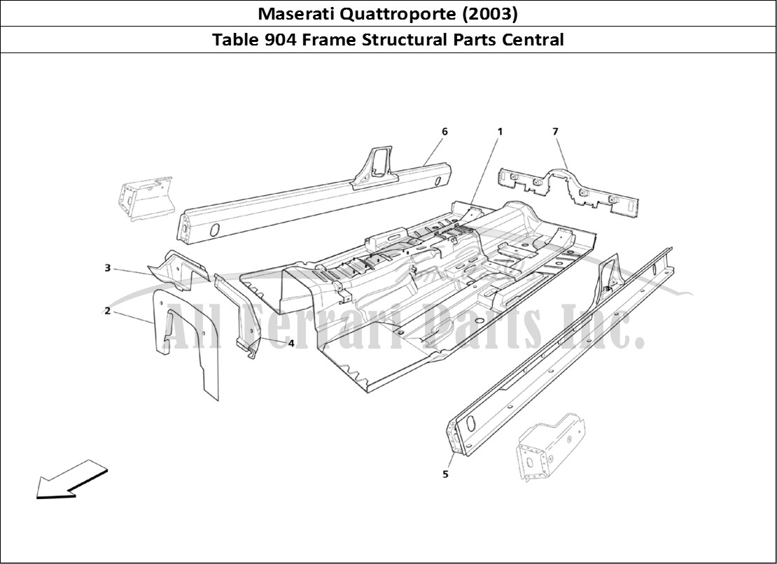 Ferrari Parts Maserati QTP. (2003) Page 904 Central Structural Parts