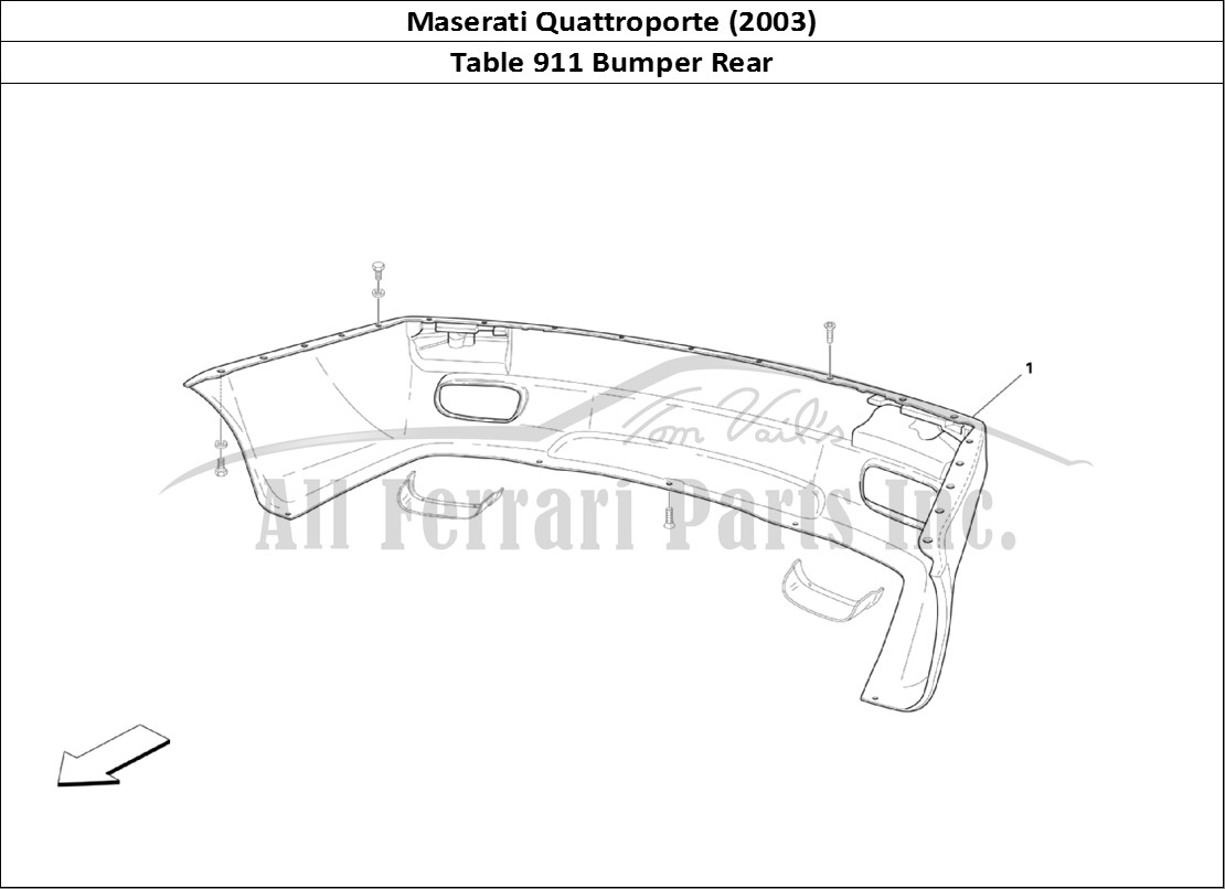 Ferrari Parts Maserati QTP. (2003) Page 911 Rear Bumper
