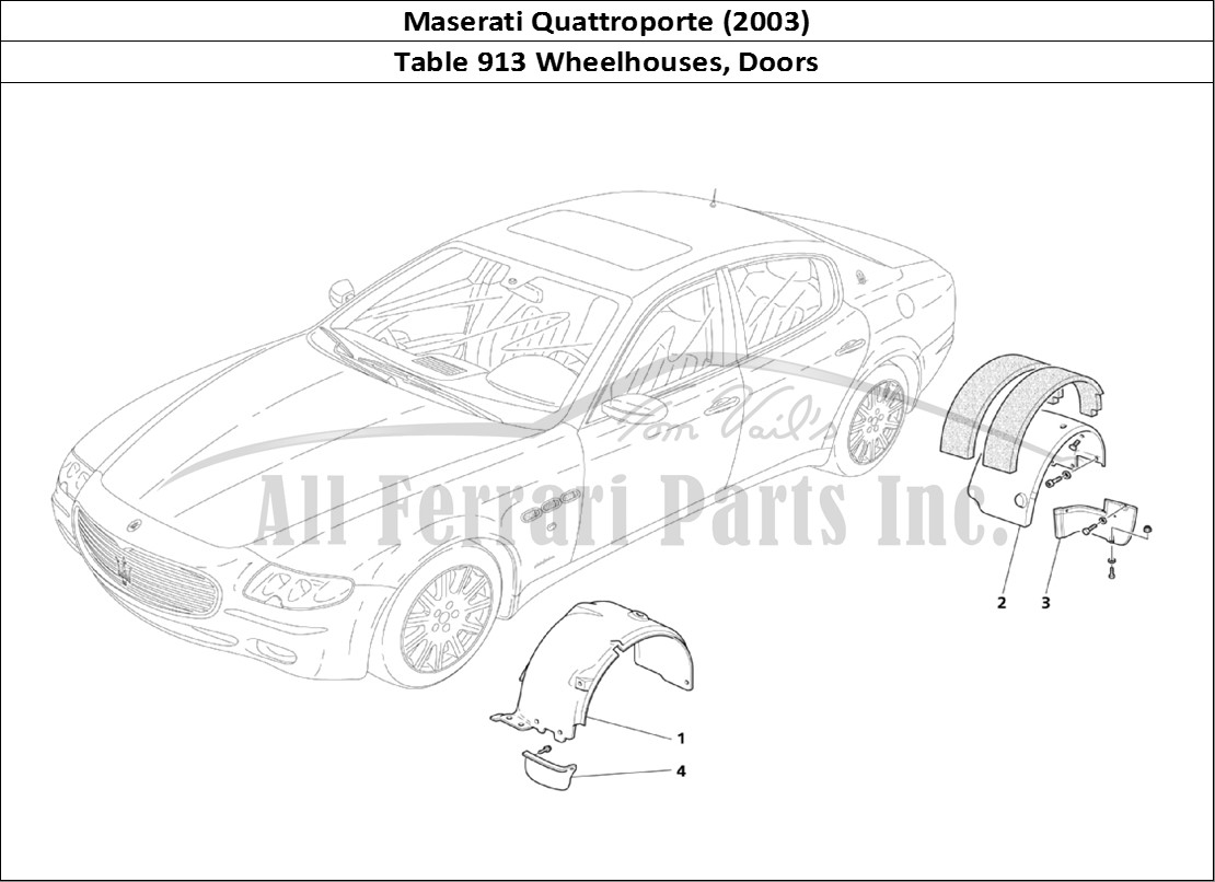 Ferrari Parts Maserati QTP. (2003) Page 913 Wheelhouse And Doors