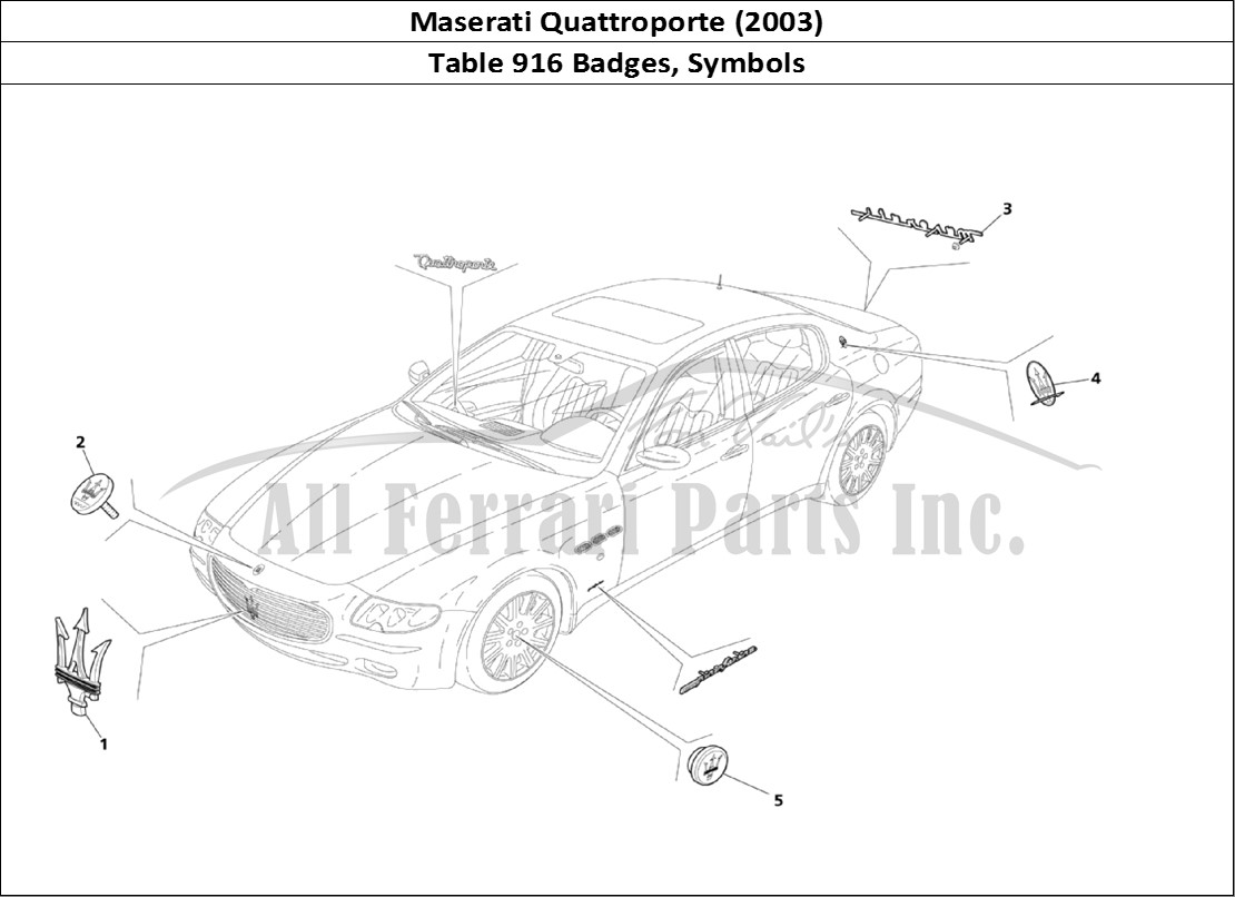 Ferrari Parts Maserati QTP. (2003) Page 916 Marks And Symbols