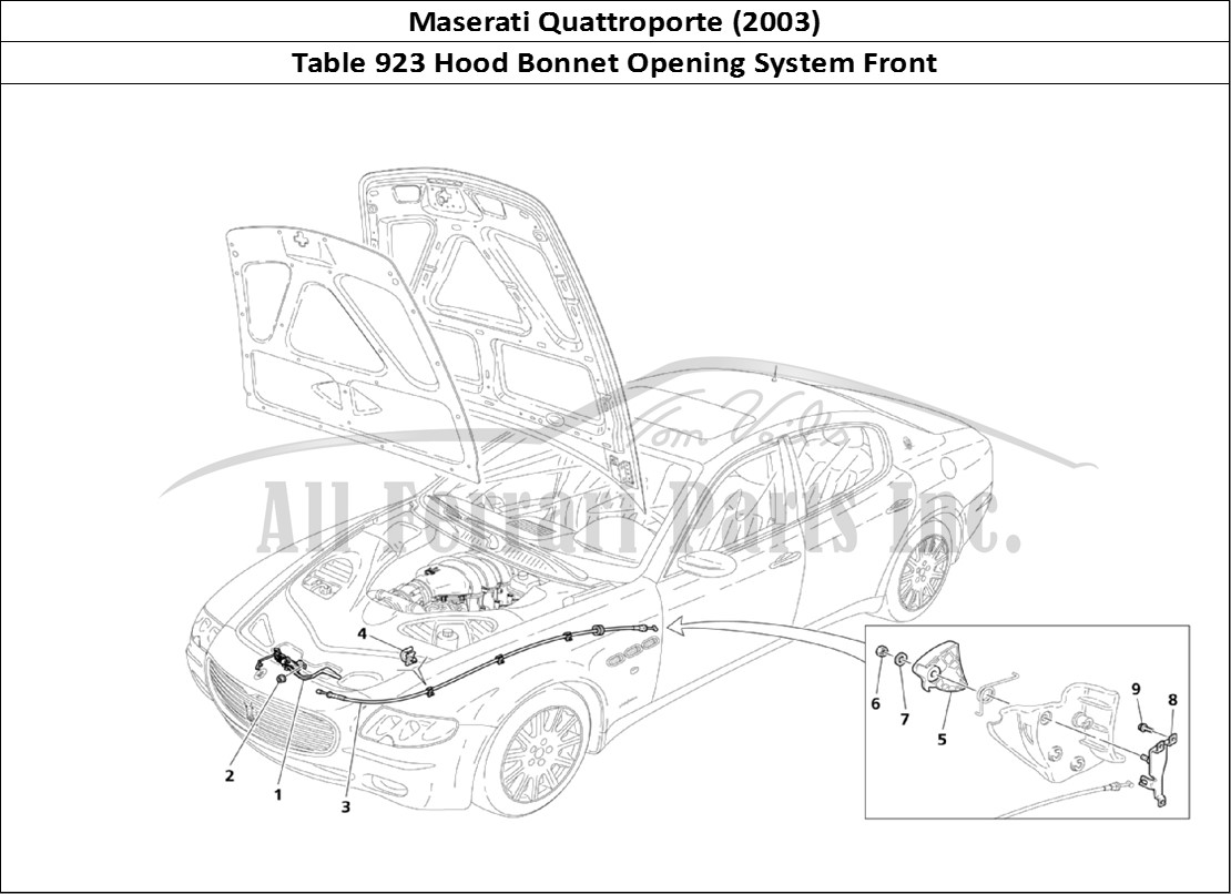 Ferrari Parts Maserati QTP. (2003) Page 923 Front Hood Opening Device
