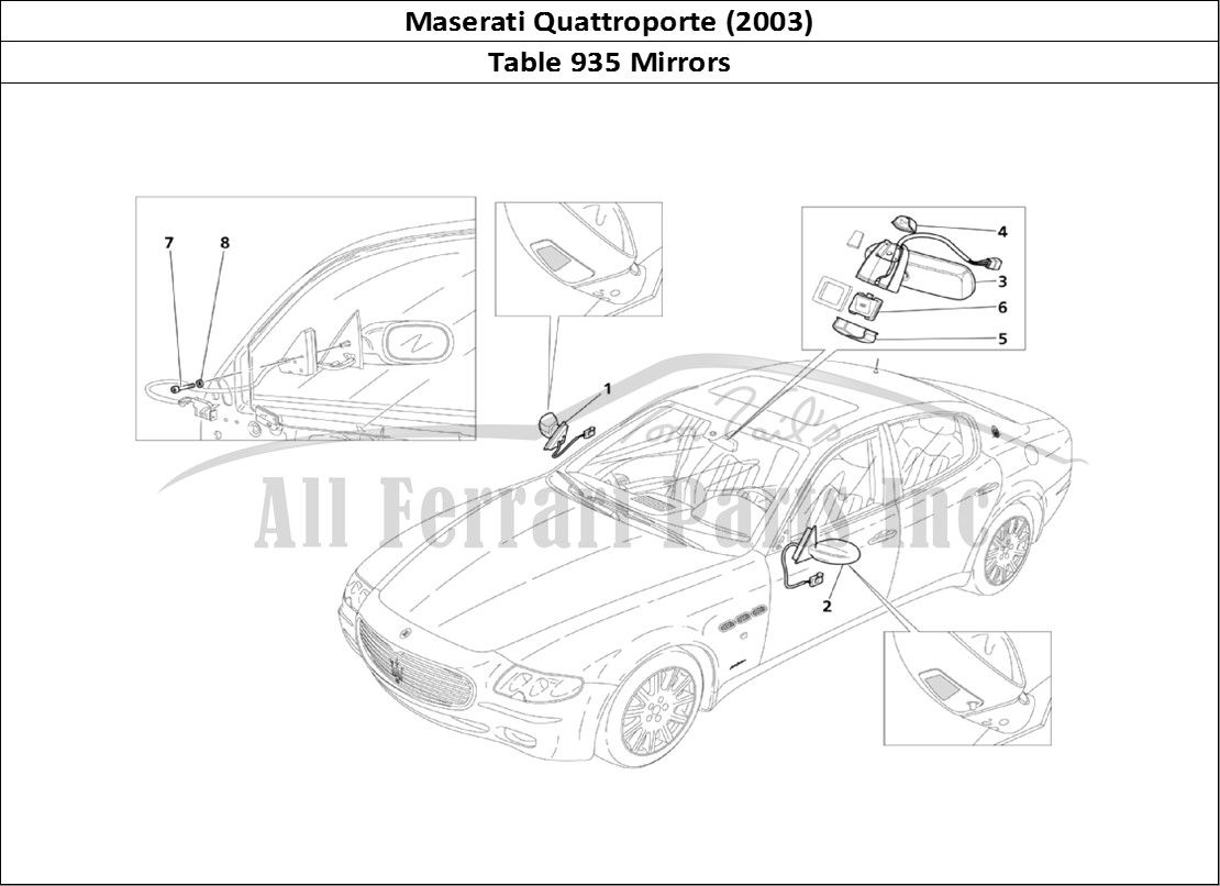 Ferrari Parts Maserati QTP. (2003) Page 935 Inner And Outer Rearview