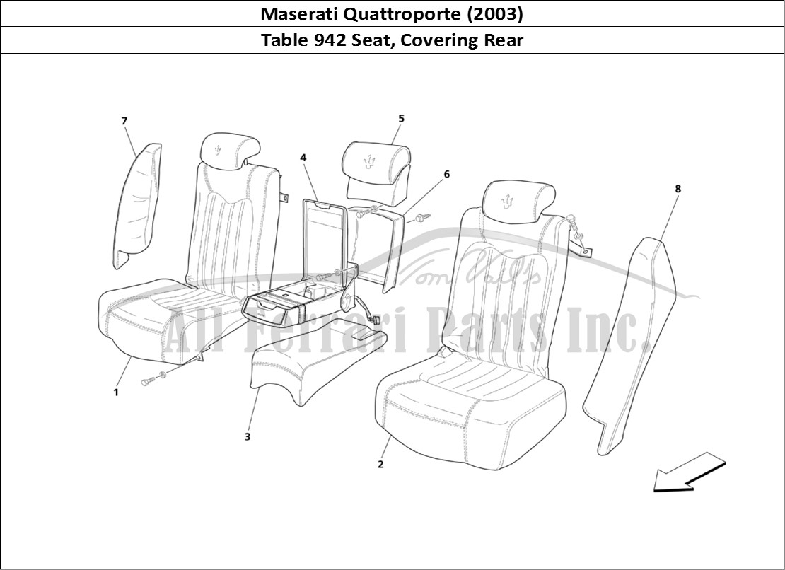 Ferrari Parts Maserati QTP. (2003) Page 942 Rear Seats: Linings
