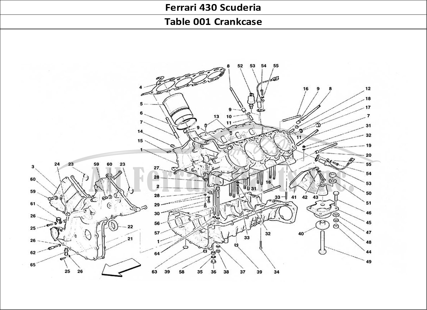 Ferrari Parts Ferrari 430 Scuderia Page 001 Crankcase