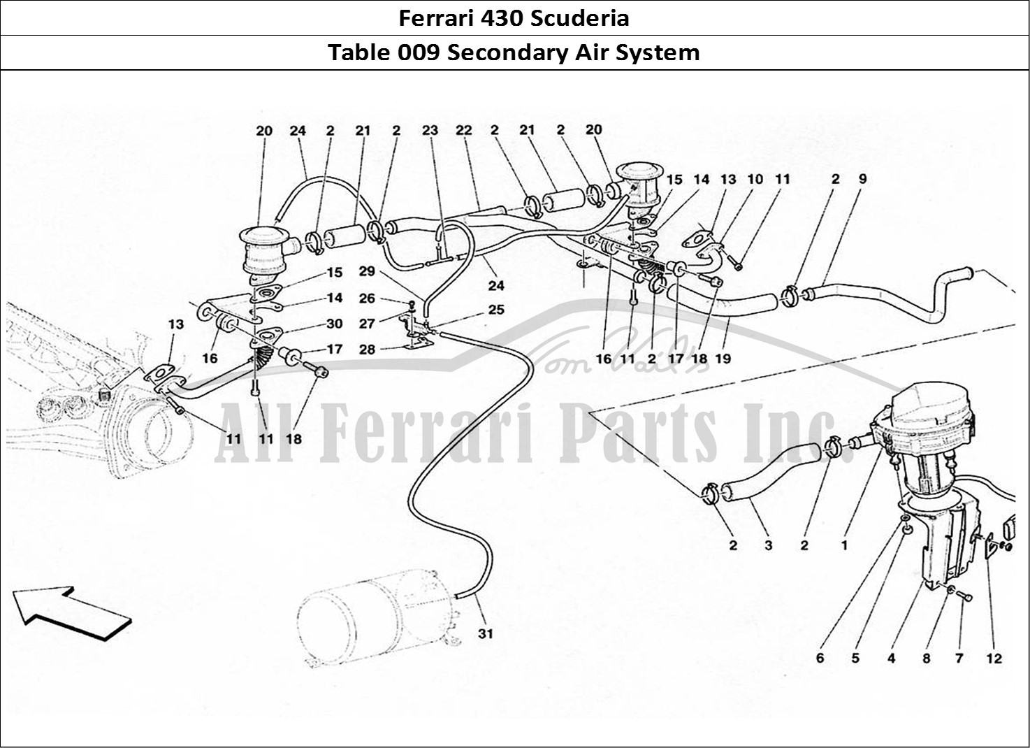Ferrari Parts Ferrari 430 Scuderia Page 009 Secondary Air Supply