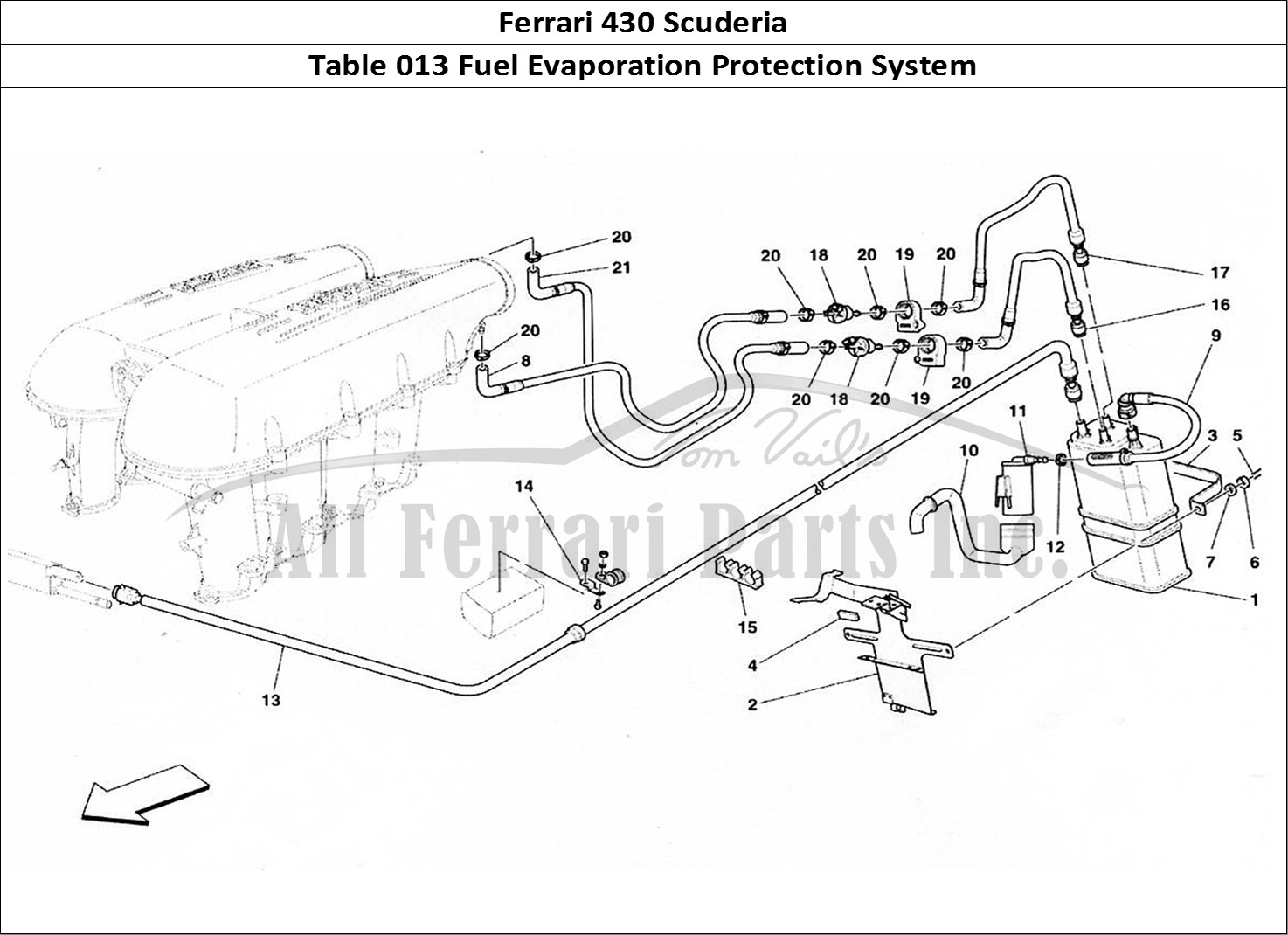 Ferrari Parts Ferrari 430 Scuderia Page 013 Antievaporation Device